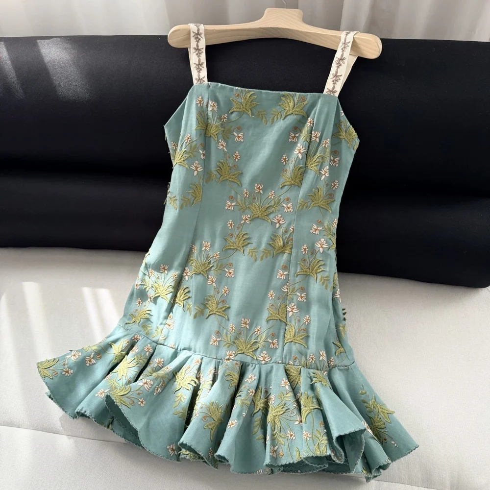 AGUA BY AGUA BENDITA Tumbao Orquidea embroidered mini dress - Picture 8 of 16